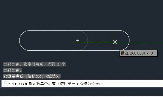cad两侧拉伸的方法