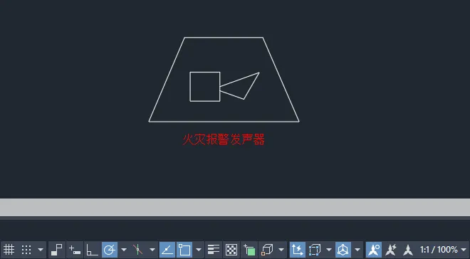 CAD2024绘制火灾报警发声器图例的方法