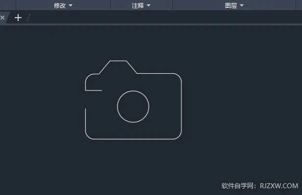 CAD2024绘制相机图形的方法