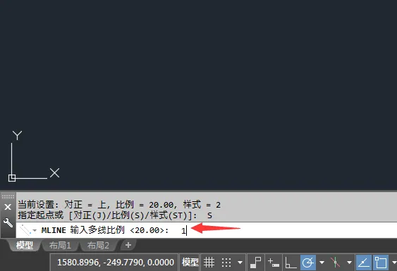CAD2018画多线的尺寸不对怎么办