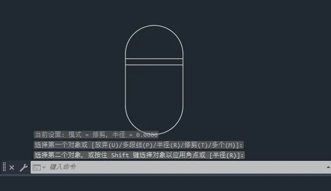 CAD2024绘制鼠标图案的方法