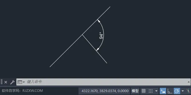 在CAD2025中如何可以将两条斜线设置来垂直关系