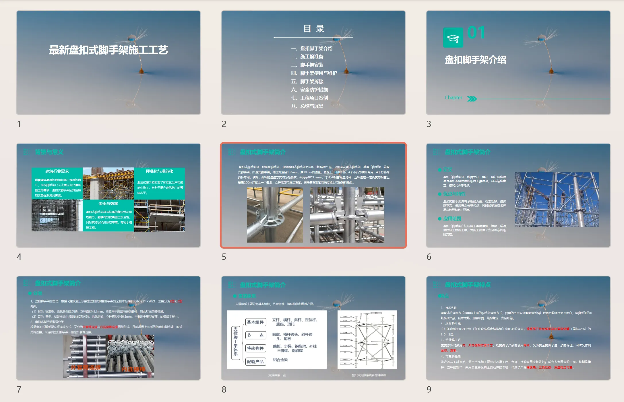 最新盘扣式脚手架施工工艺培训教程 pptx可编辑版下载