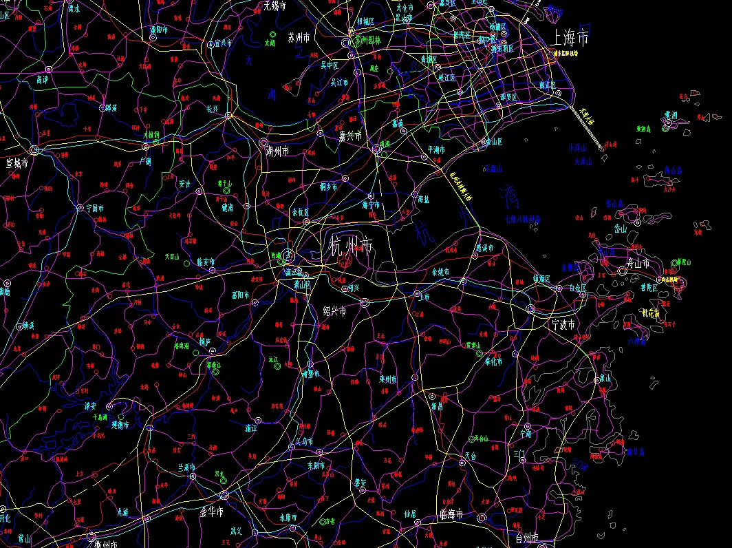国家全国地图+区域地图CAD版分享