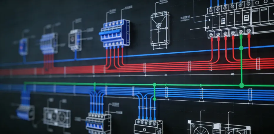 强弱电 + 给排水 + 空调，全屋机电连线CAD图例