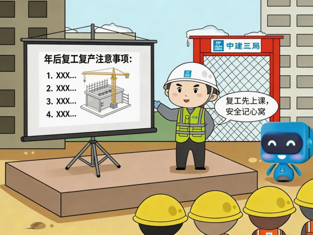 一组AI漫画带您看节后复工复产安全注意要点