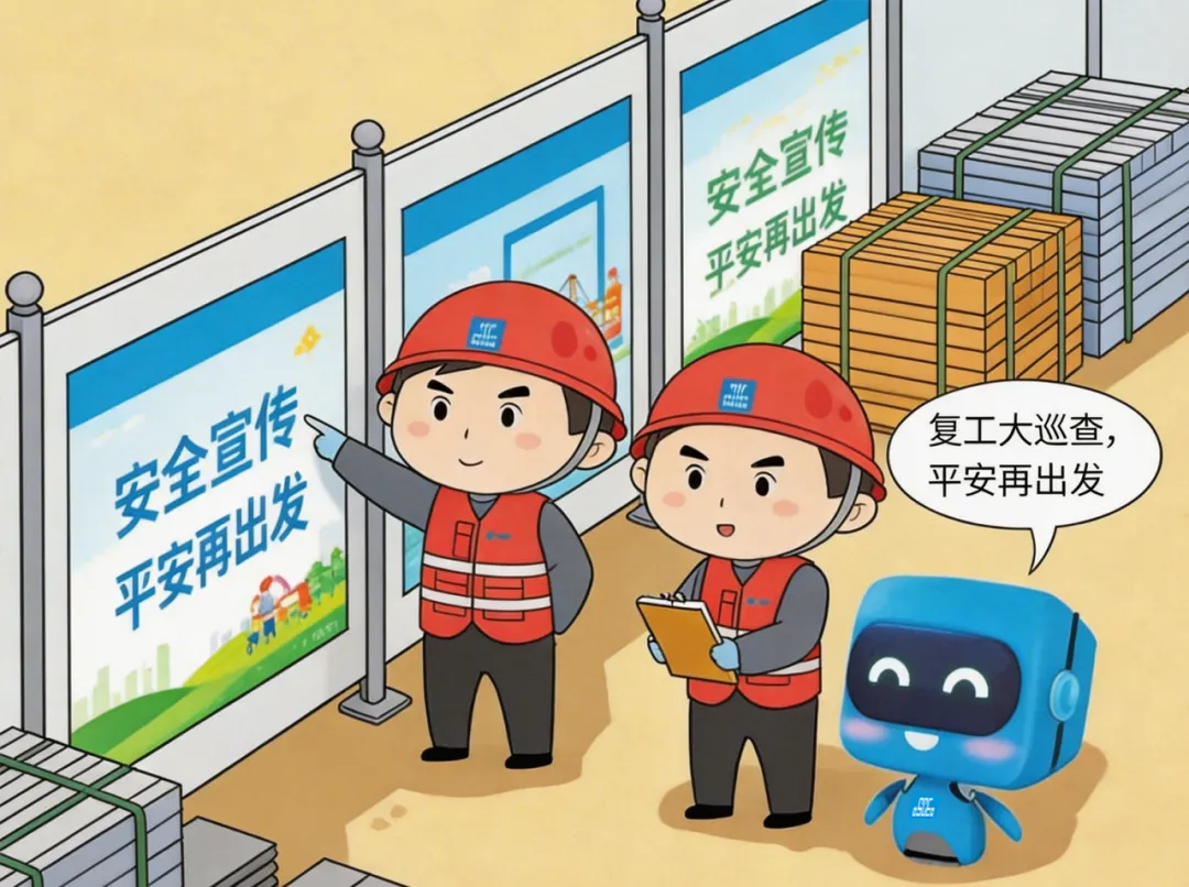一组AI漫画带您看节后复工复产安全注意要点