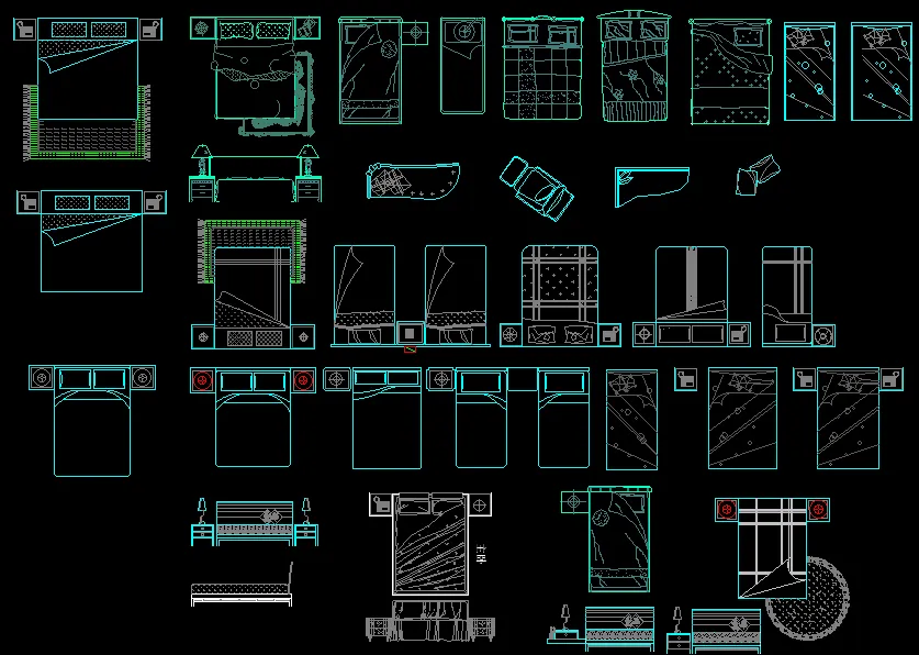 直接套用 齐全CAD格式室内家具平面图库