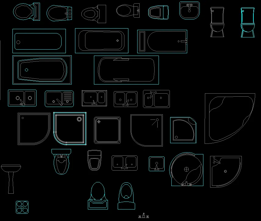 直接套用 齐全CAD格式室内家具平面图库