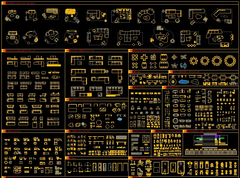 2026【最新】CAD动态图库大全家具+卫浴洁具+交通工具+装饰构件汇总